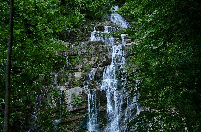 Waterfall Cascate dell Arroscia of Mendatica in Liguria