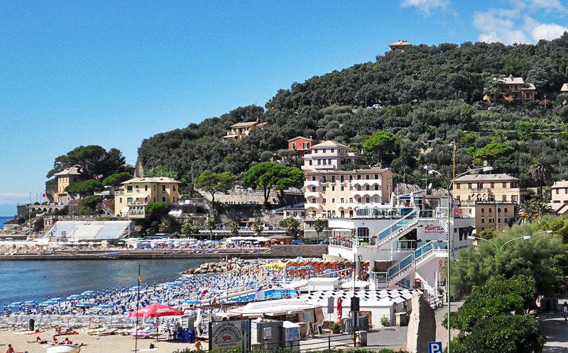 A beautiful view of Recco and its beach