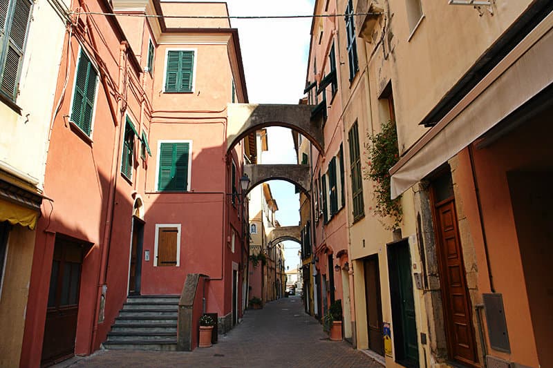 A romantic street of Riva Ligure