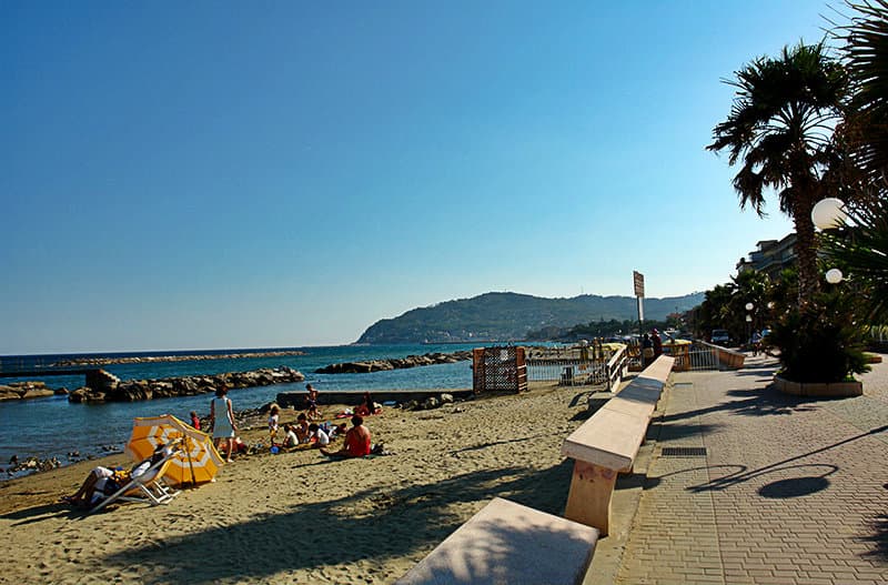 Beach of San Bartolomeo al Mare in Liguria